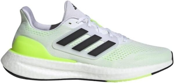 Adidas Running Shoes – White/Neon Yellow - Image 3