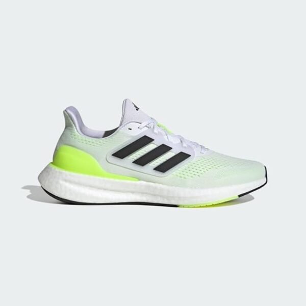 Adidas Running Shoes – White/Neon Yellow - Image 4