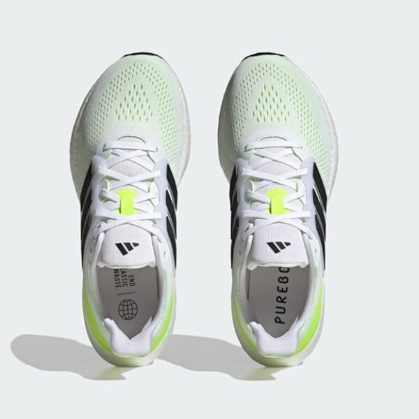 Adidas Running Shoes – White/Neon Yellow - Image 5