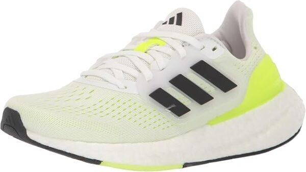 Adidas Running Shoes – White/Neon Yellow - Image 2